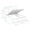 Čalúnená manželská posteľ 140x200 s úložným priestorom Dony - rozmer