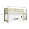 Rozmer lôžka postele Bunkie je 200x90 cm
