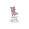Svetlohnedá ergonomická stolička Petit s bielou podnožkou na nohy.