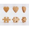 Detské úchytky v tvare srdca a puzzle