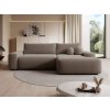 Rohová rozkladacia sedačka Loop - hnedá v interiéry