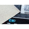 Zeleno-čierny protišmykový detský koberec Miasto